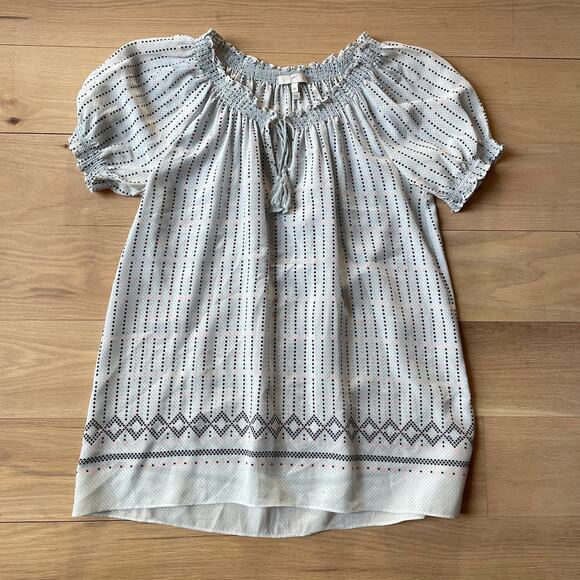 Joie Silk Smocked Neck Blouse // XS - Picture 1 of 8